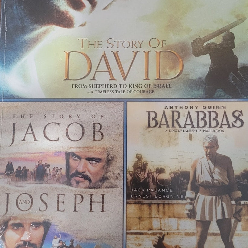 3 Movies - Barabbas Story of David Story of Jacob and Joseph DVD Biblical Drama