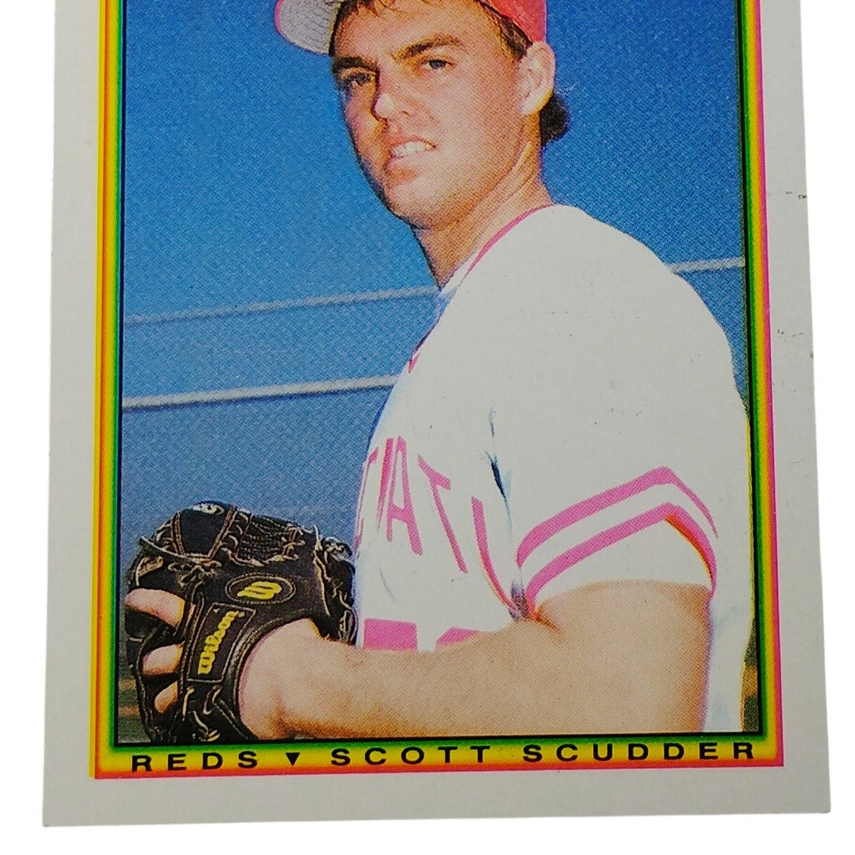 1990 Bowman Scott Scudder #46 Cincinnati Reds Pitcher MLB Baseball Card NM