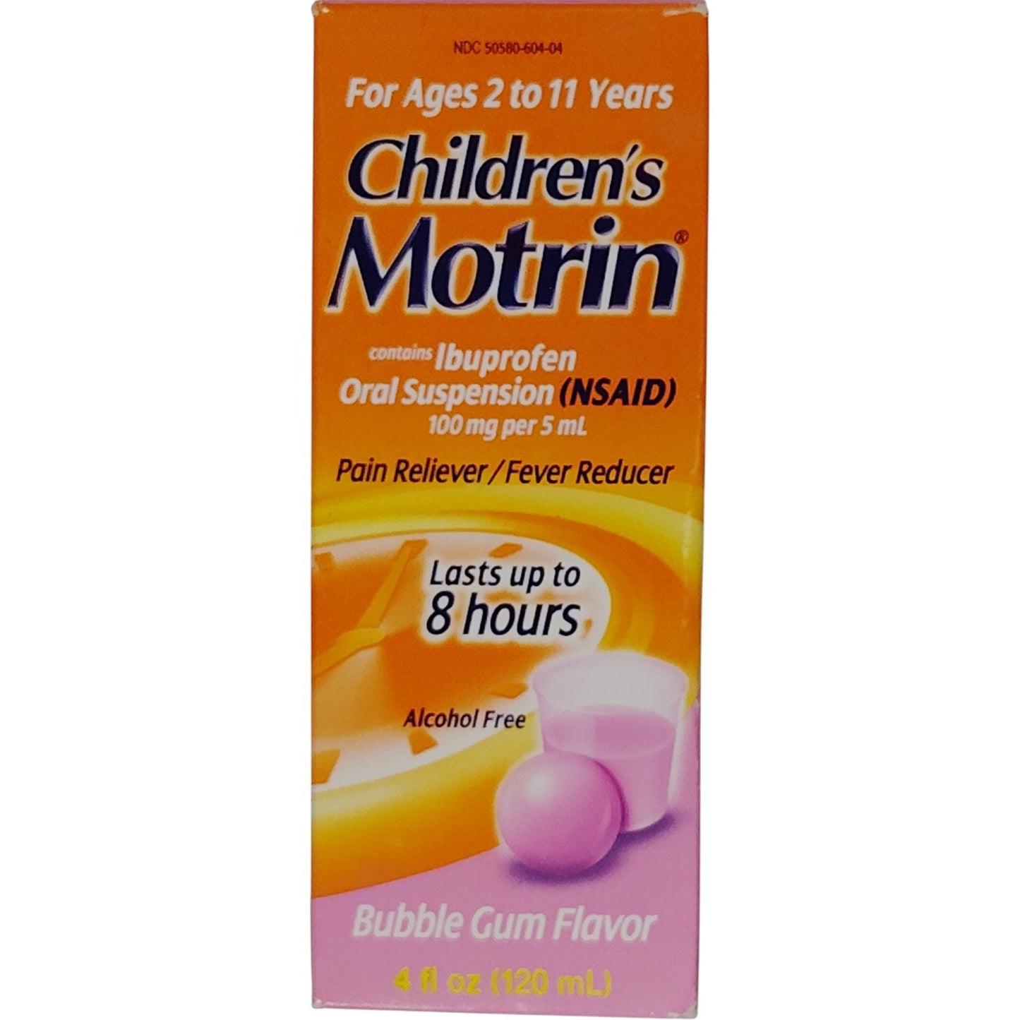Children’s Motrin Oral Suspension – Bubble Gum – 4 oz. – Exp. 10/31/2026