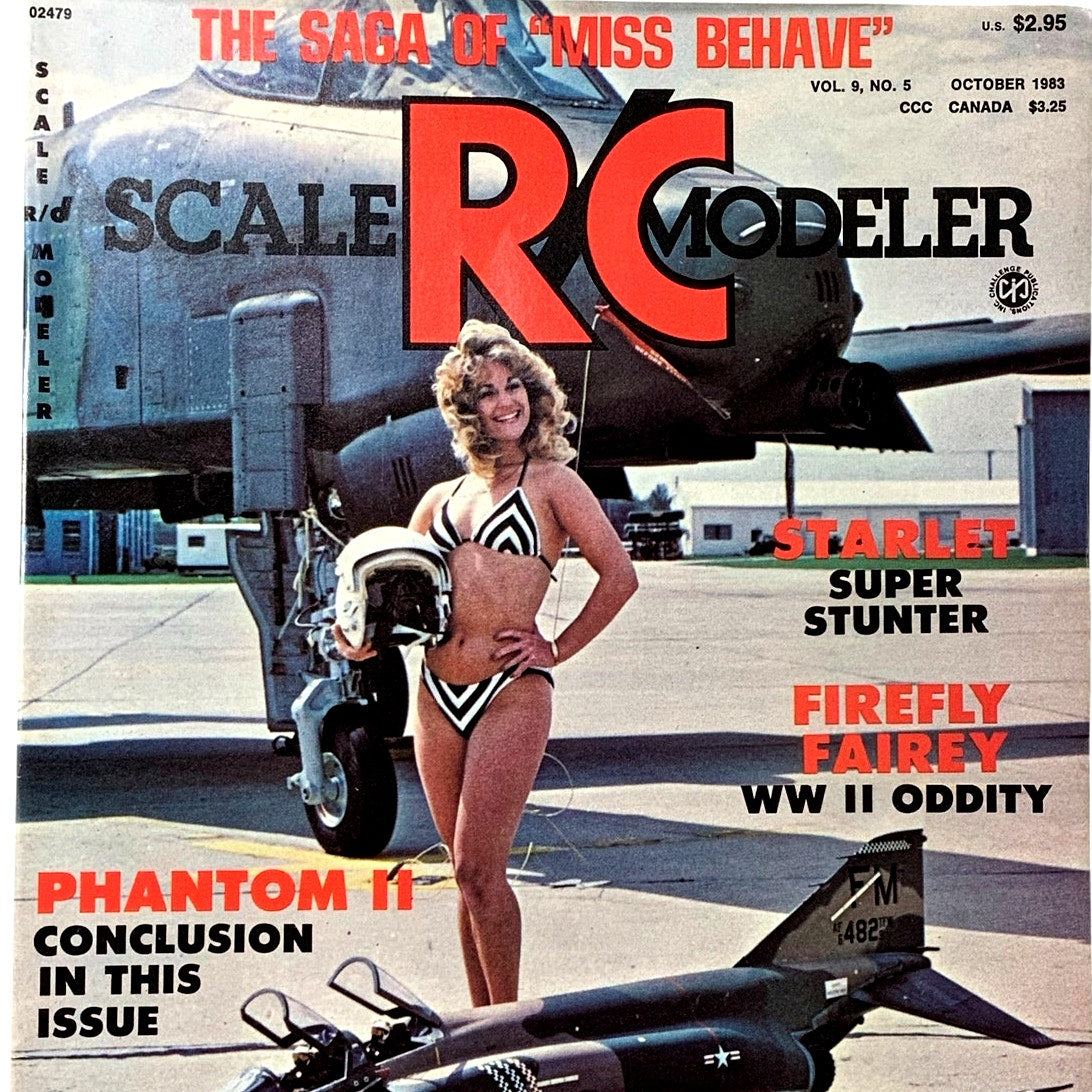 Scale RC Modeler Magazine, OCT 1983 Starlet Phantom II Mosquito & Firefly Fairey