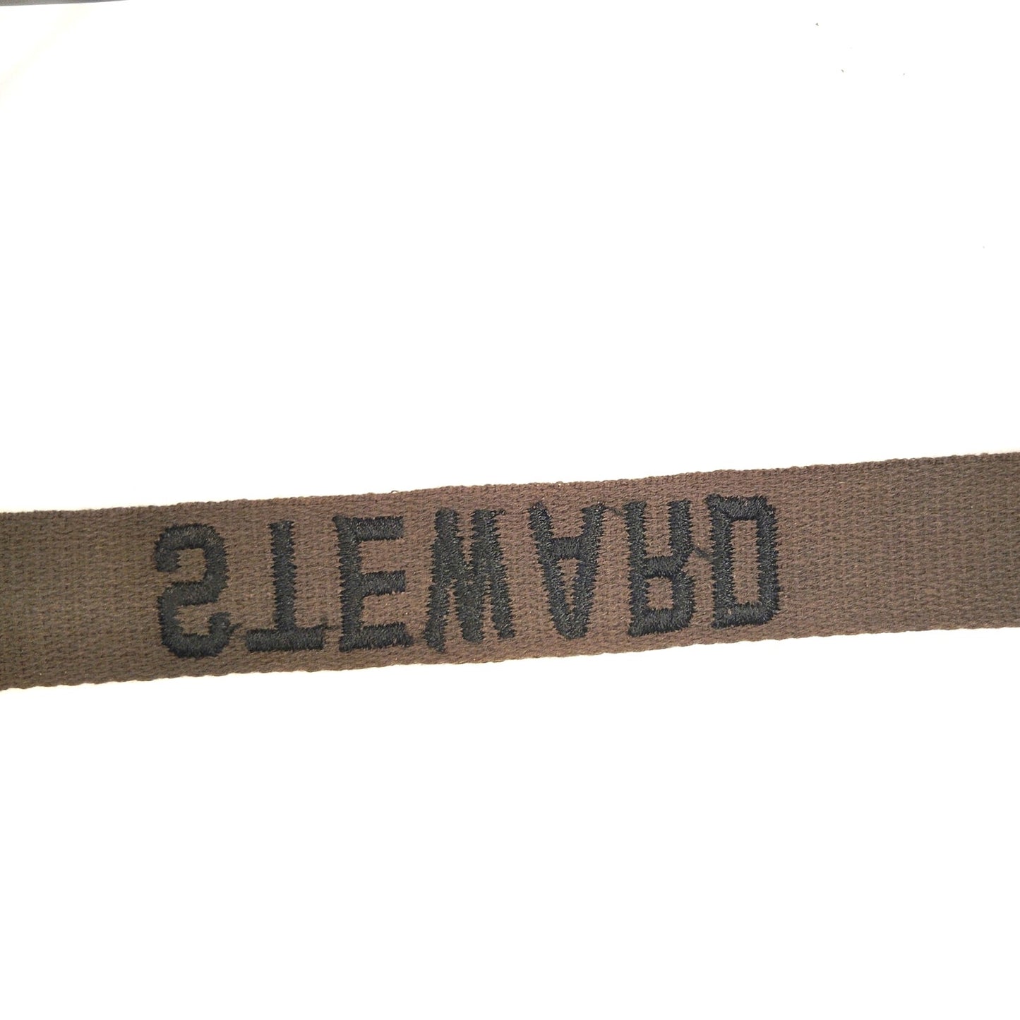 Vintage OD Green Embroidered "STEWARD" Uniform Name Tape 7.9 in. x 1 in. Sew-On