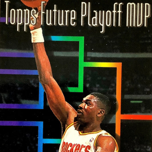 Hakeem Olajuwon, Rockets, 1994 Topps "Future Playoff MVP" NBA Card 205, EXC
