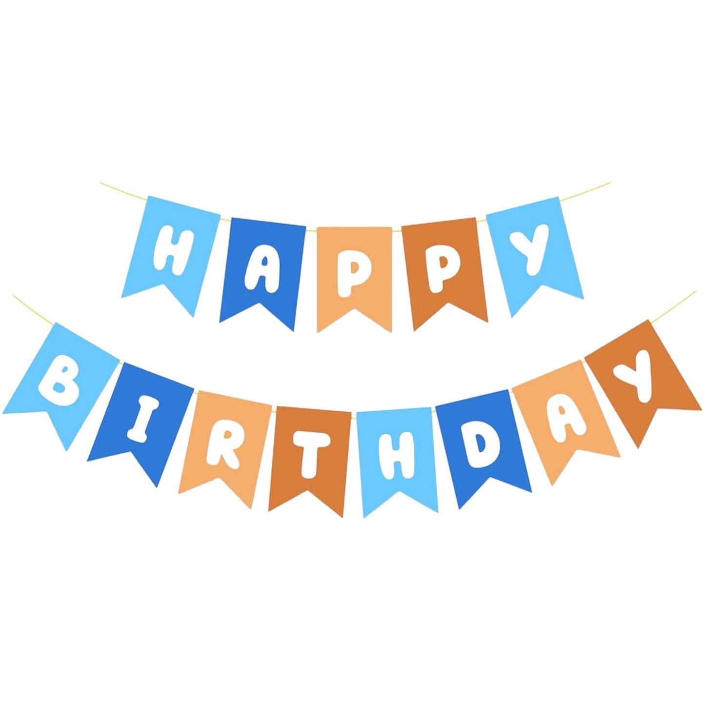 2Pk Orange/Blue Streamers & Banner – Dog Man Birthday Foil Backdrop Set