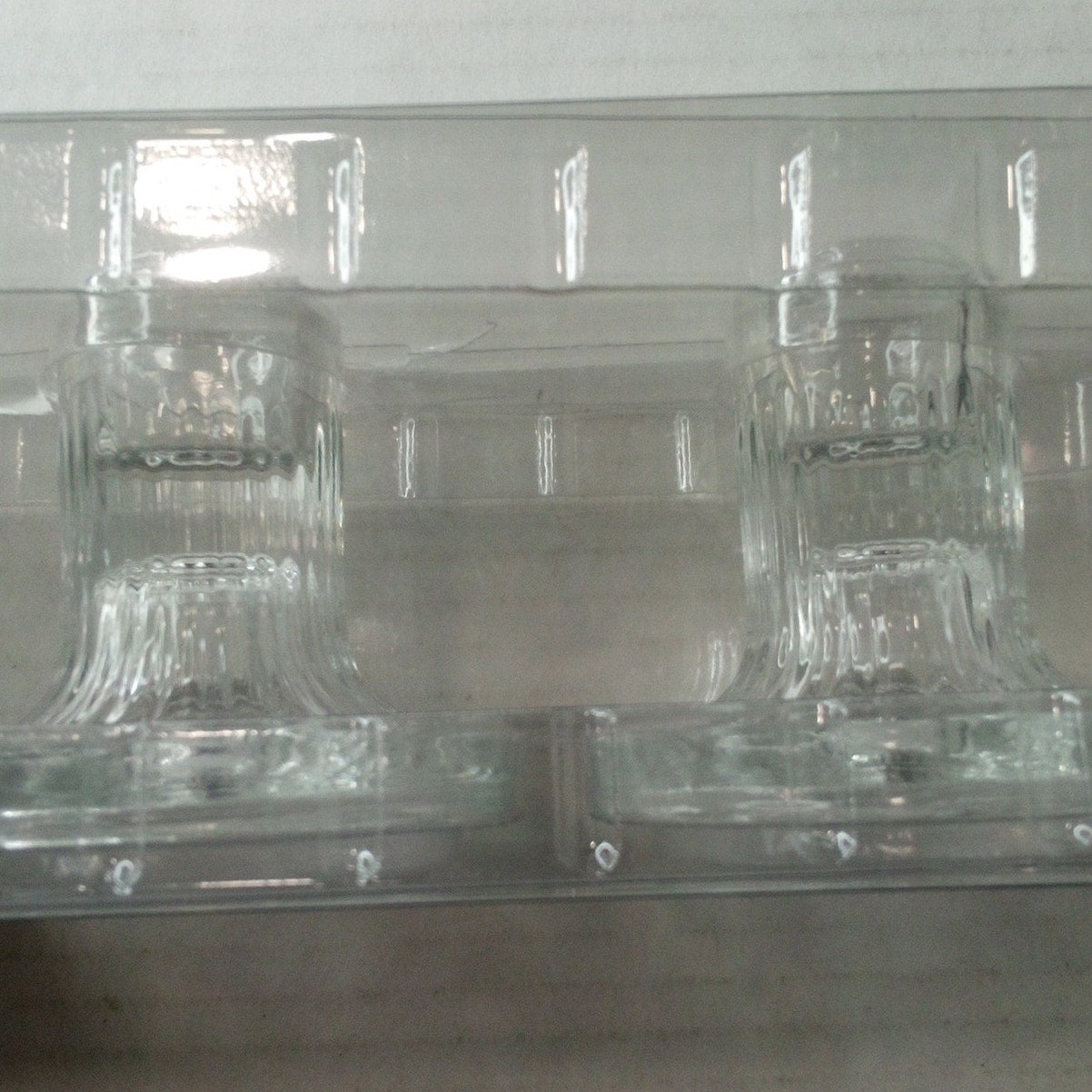 4‑PK Glass Taper Candle Holders – Clear – Room Essentials
