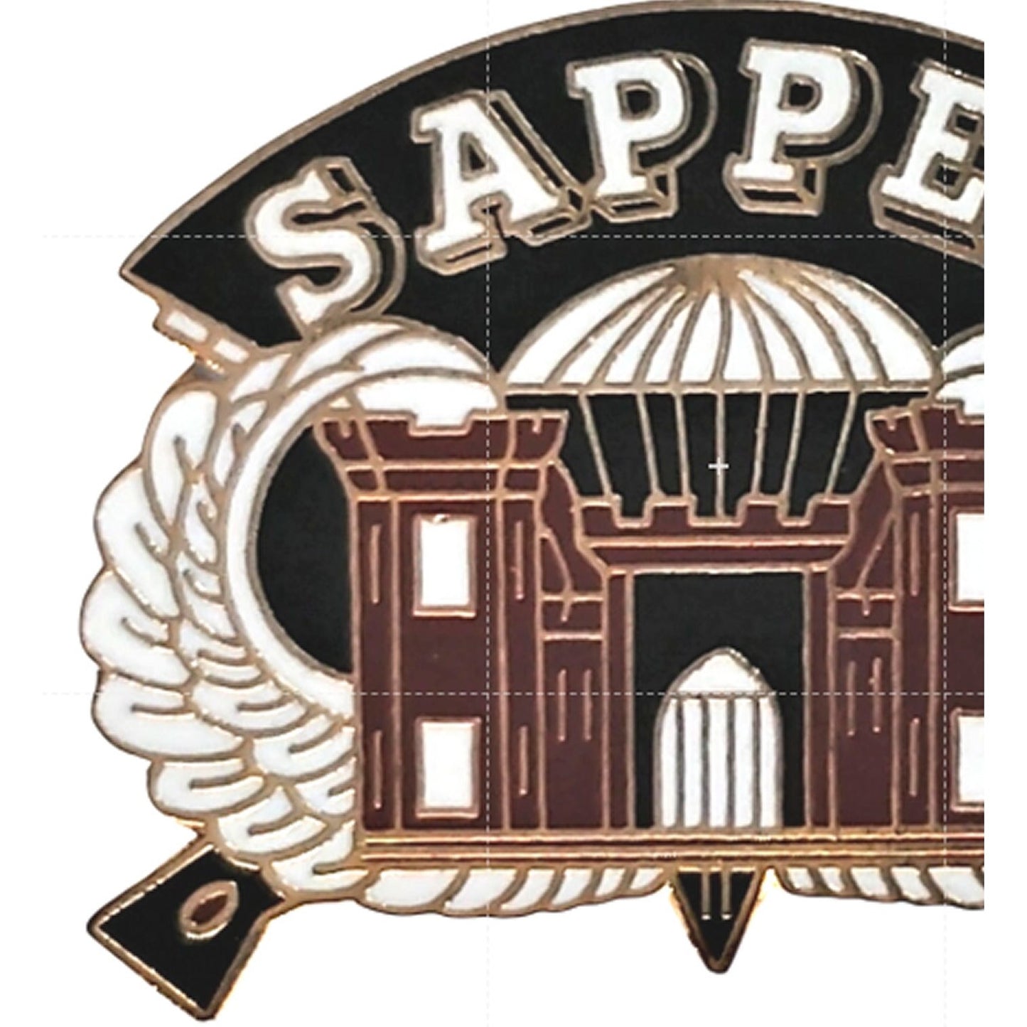 U.S. Army Sapper Combat Engineer Novelty Hat Lapel Pin 1‑1/4" × 1"