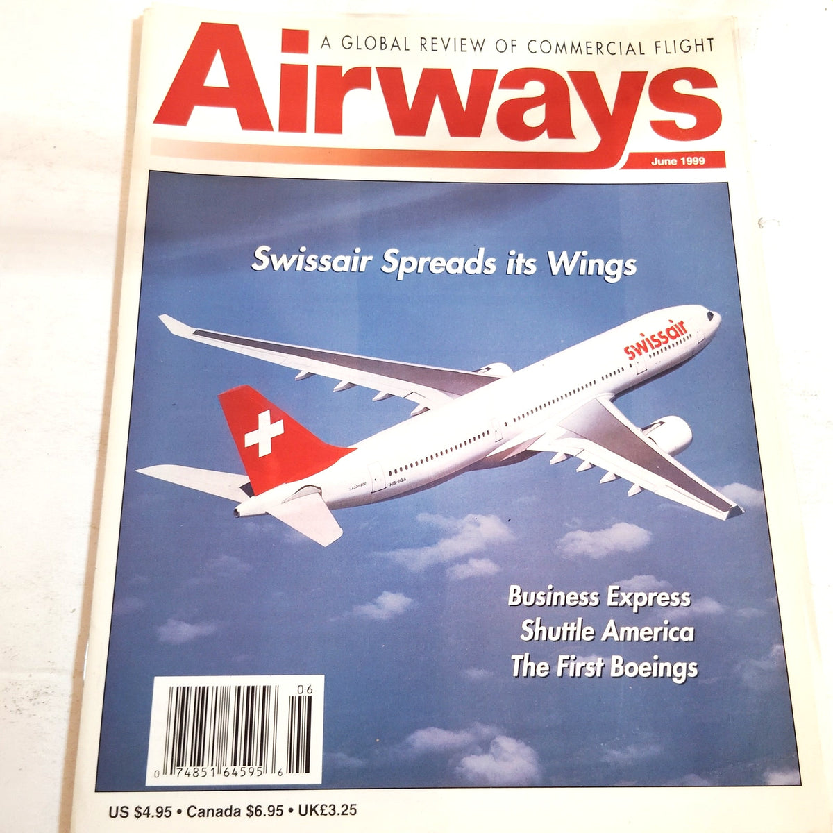 Airways Magazine - June 1999 Swissair Spreads Its Wings Aviation Collectible