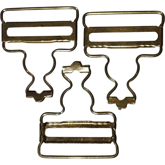 3-PK – Dungaree Buckles w/ Fixed Slide, 1-7/8"W × 2-1/2"H – Fits 1-1/2" Webbing