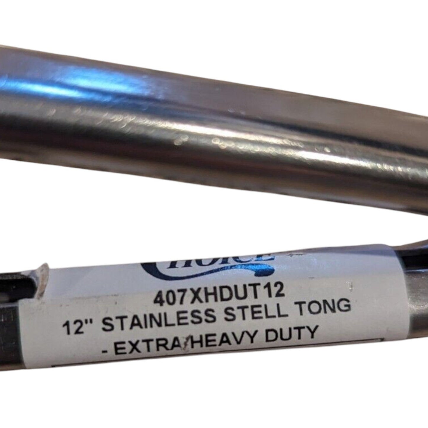 Choice 12" Extra Heavy-Duty Stainless Steel Utility Tong – Single Piece