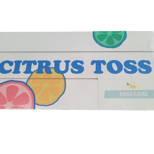 Citrus Toss Game – Target Bullseye Playground – 6pc Lemon Toss Set with Wooden Crate