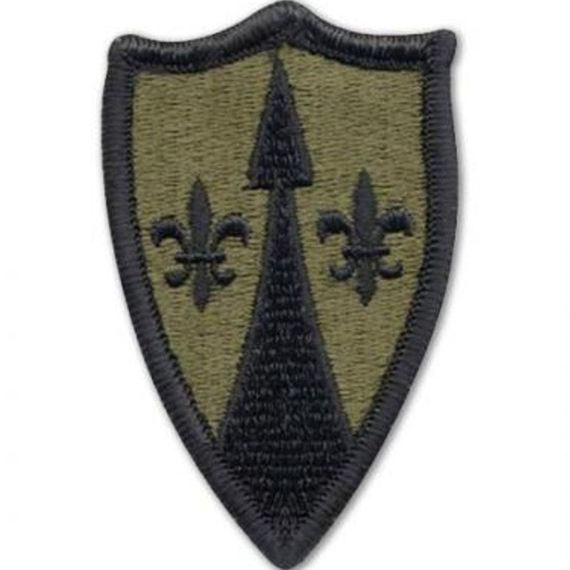 US Army Theater Support Command Europe Subdued Patch – NOS Merrowed 3‑1/8"