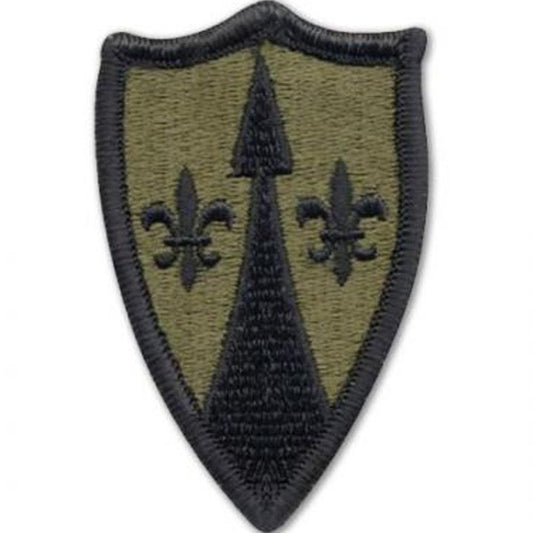 US Army Theater Support Command Europe Subdued Patch – NOS Merrowed 3‑1/8"