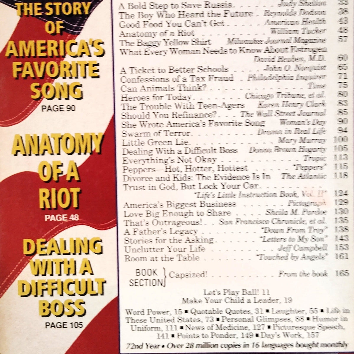 Vintage Reader's Digest Magazine July 1993 - America's Favorite Song, Russia