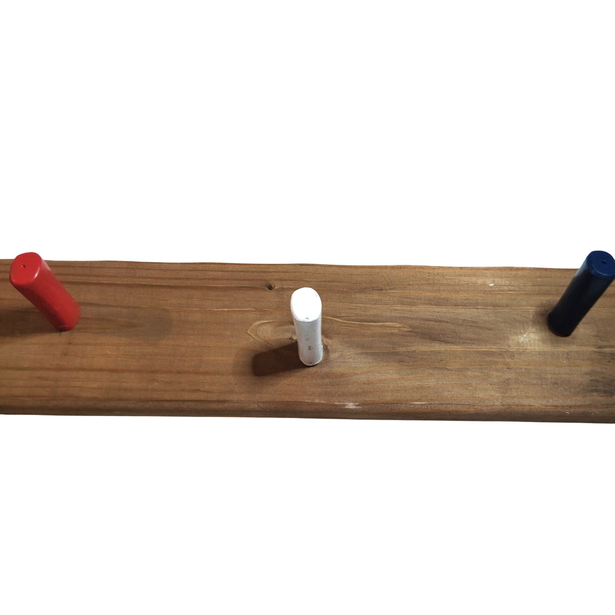 Handmade Hammer Handle Coat Rack Red White Blue Rustic Farmhouse Wall Decor