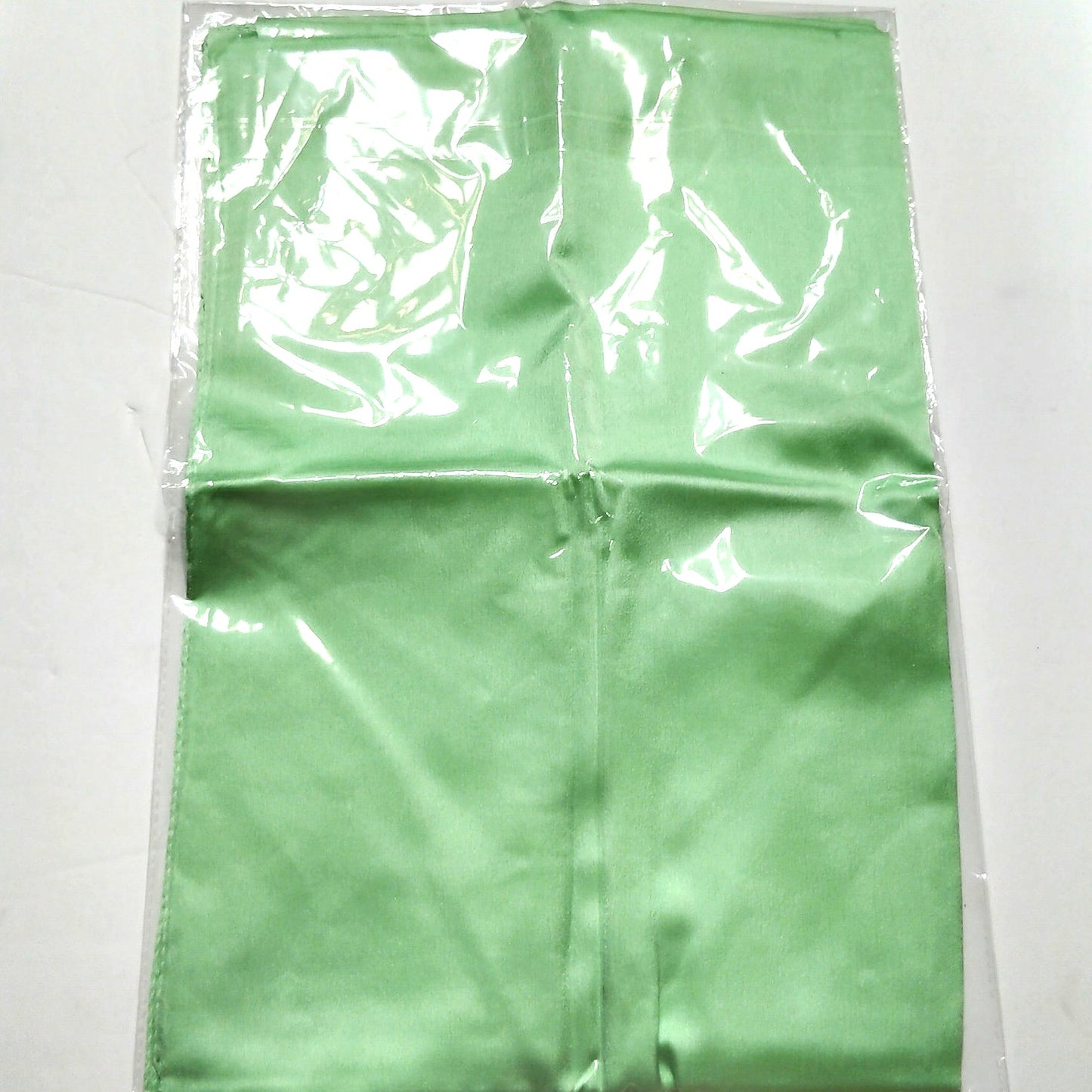 Sheer Green Silk Scarf 70" x 35" Lightweight Shiny Wrap NEW