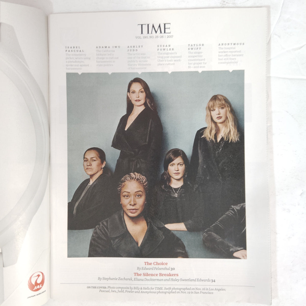 Time Magazine December 18, 2017 Person of the Year: The Silence Breakers