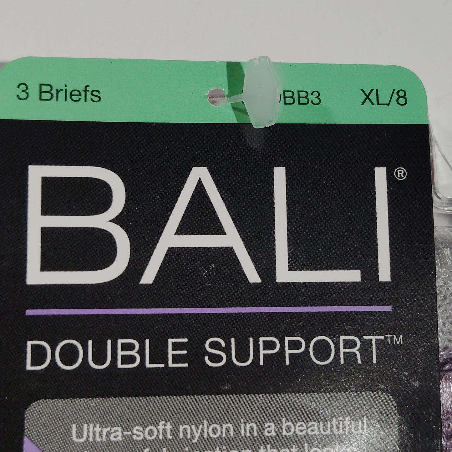 Bali Double Support Brief Panty Set – 3 Pack – Size 8/XL – Women’s