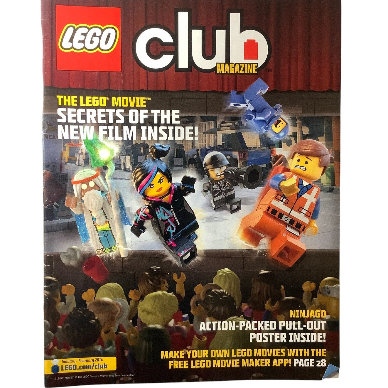 5 x Back Issues Lego Club Magazines, 5  issues from 2010-2014 Pictured