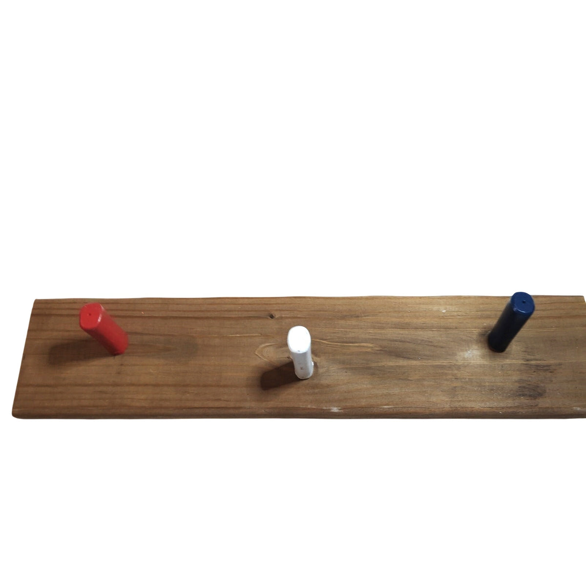 Handmade Hammer Handle Coat Rack Red White Blue Rustic Farmhouse Wall Decor