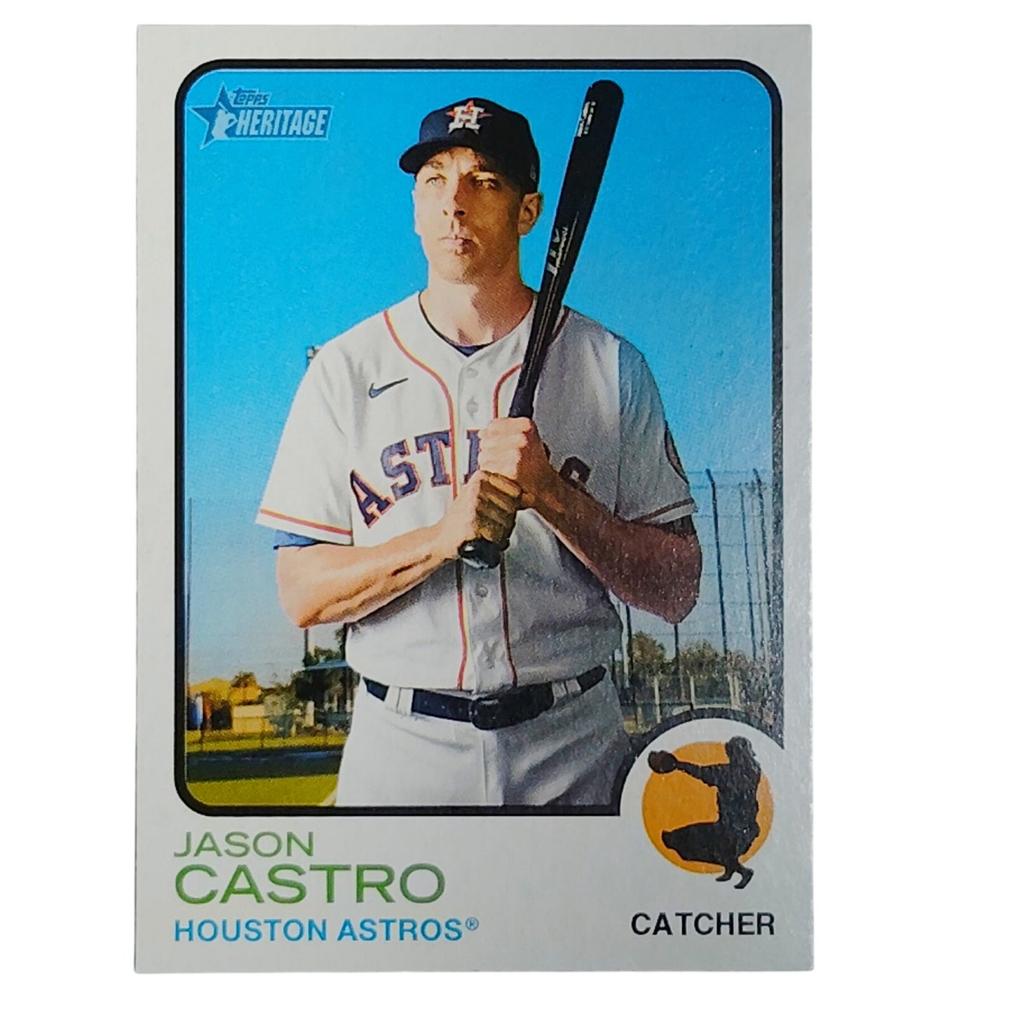2022 Topps Heritage Jason Castro 424 Houston Astros Catcher Baseball Card VG/EX