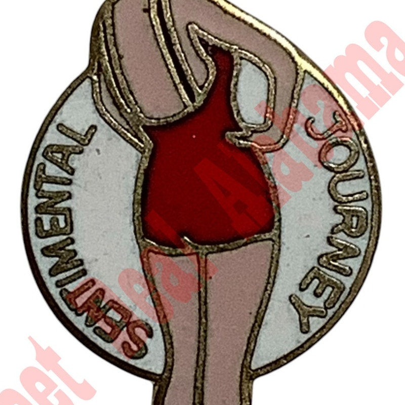 Sentimental Journey Aviator's Hat Pin 1-1/4"H x 5/8"W WWII Aviator's Nose Art