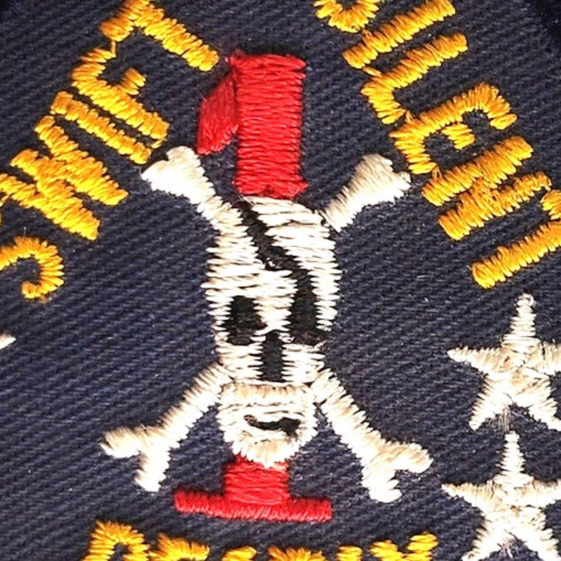 USMC 1st Recon Battalion Embroidered Patch Swift Silent Deadly 4‑3/8 × 3" Sew‑On