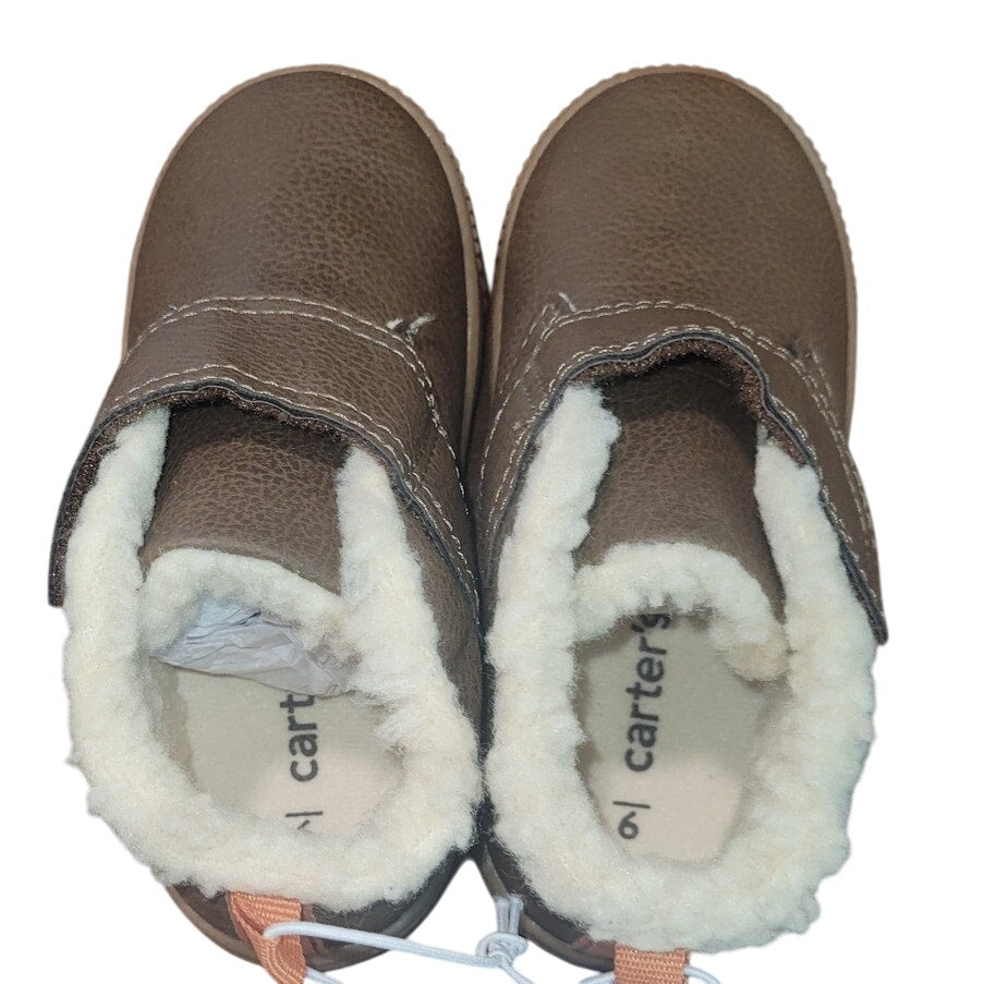 Carter’s Chatham Boot Size 9 Toddler Brown Faux-Suede Hook & Loop Strap CF21F12P