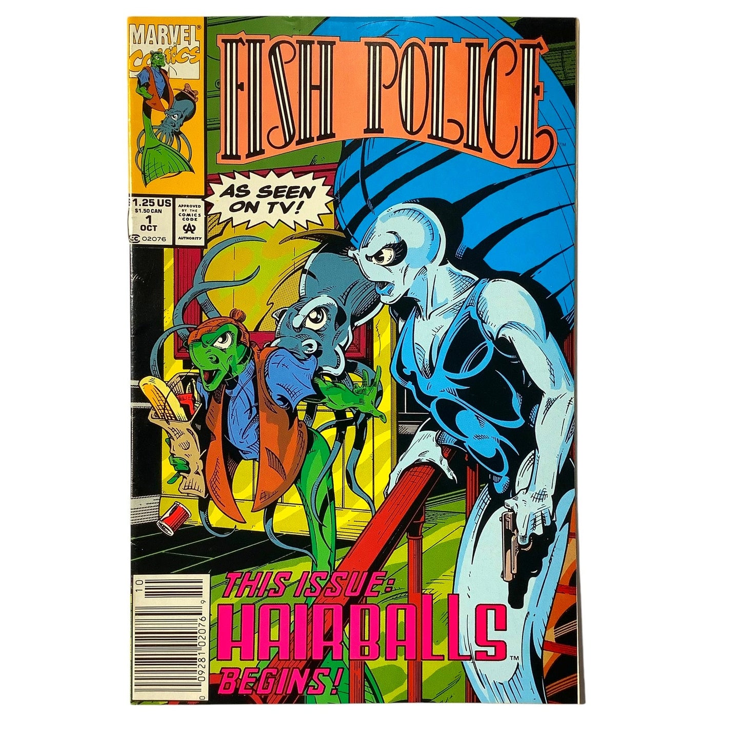 Marvel's Fish Police #1, October 1992, Hairballs Begins!, NM 9.4