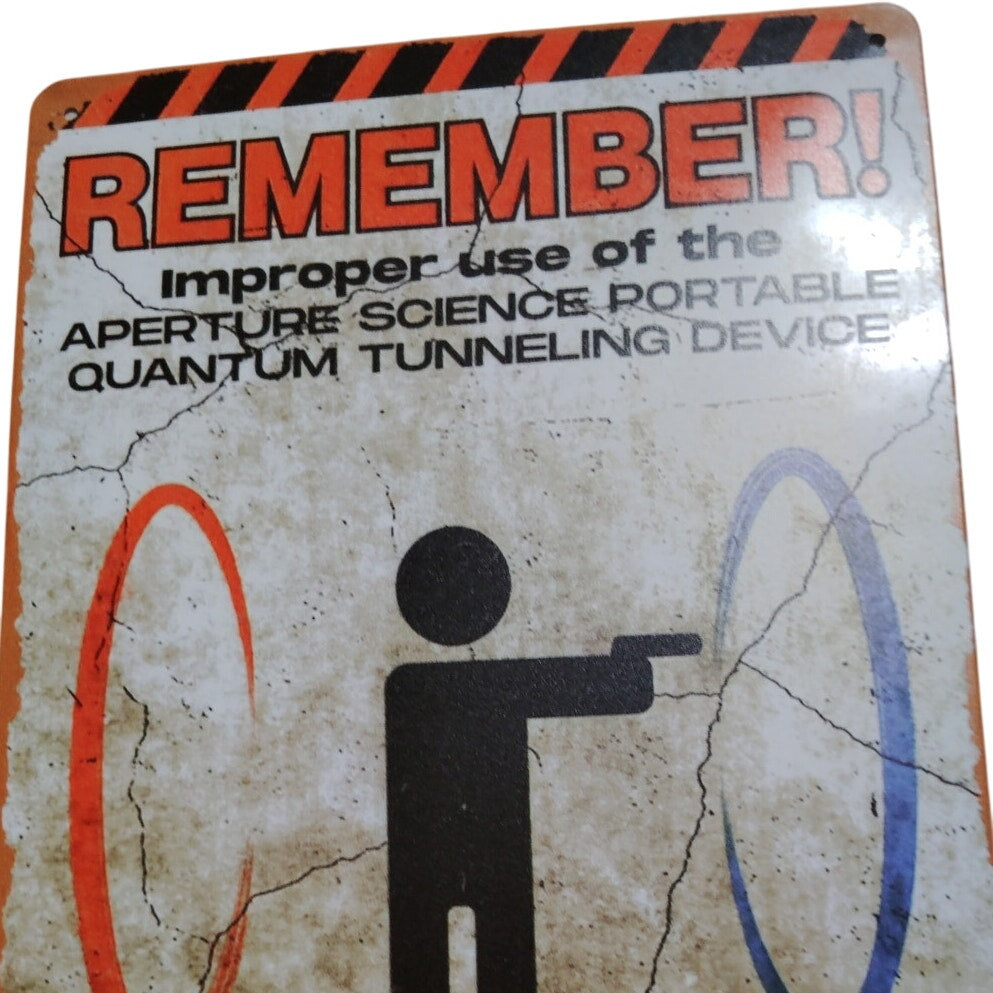 Portal “Improper Use Costs Lives” Retro Tin Sign – 12x8 Vintage Metal Poster