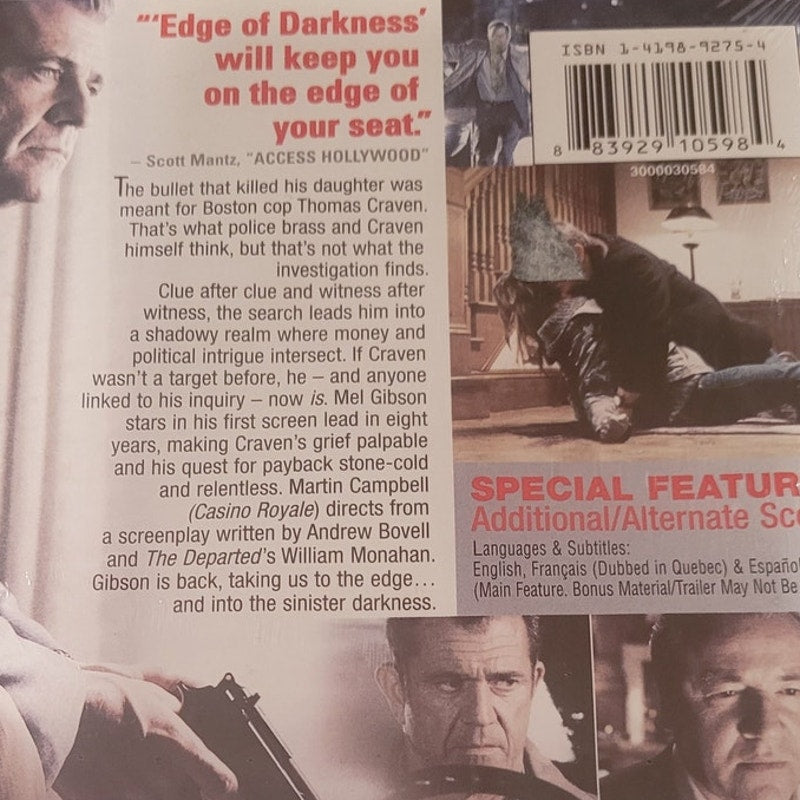 Edge of Darkness DVD 2010 Action Thriller Mystery Mel Gibson Conspiracy Drama