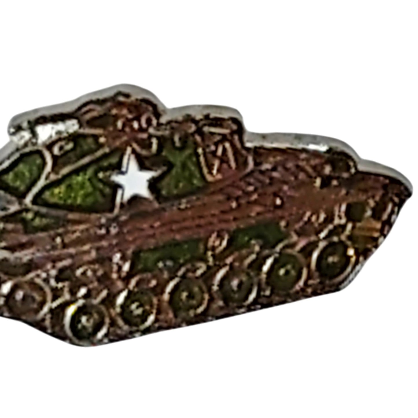 155mm Gun Tank Hat Lapel Brooch Pin - Armored Artillery Design - 1-1/8" x 1/2"