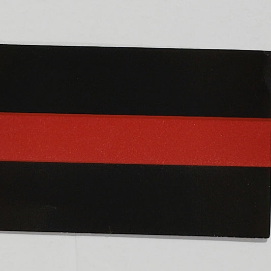 Thin Red Line Firefighter Support Decal – 3" x 2"  Vinyl – Inside Window Mount