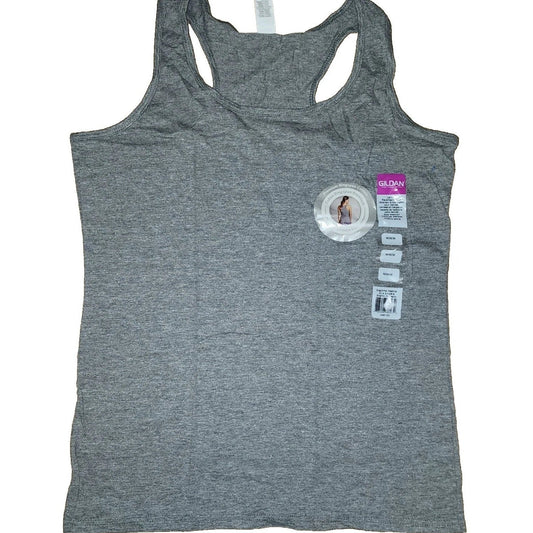 Gildan Ladies Racerback Tank – Medium – Graphite Heather