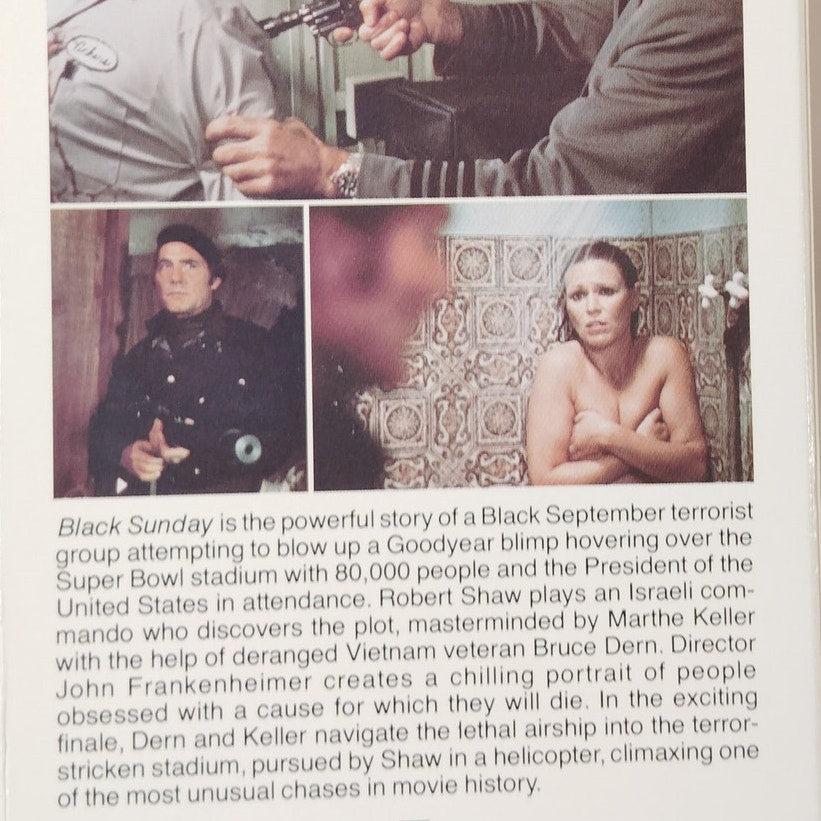 Black Sunday VHS 1991 Bruce Dern Robert Shaw Thriller
