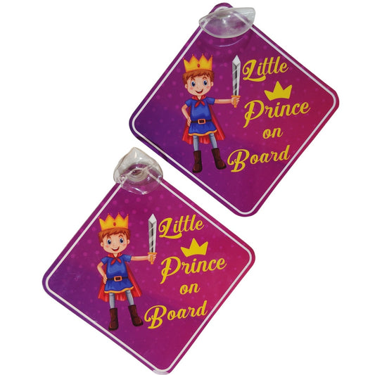 2-PK - Little Prince on Board Window Sign – 7.5" – Suction Cup Vehicle Hangers