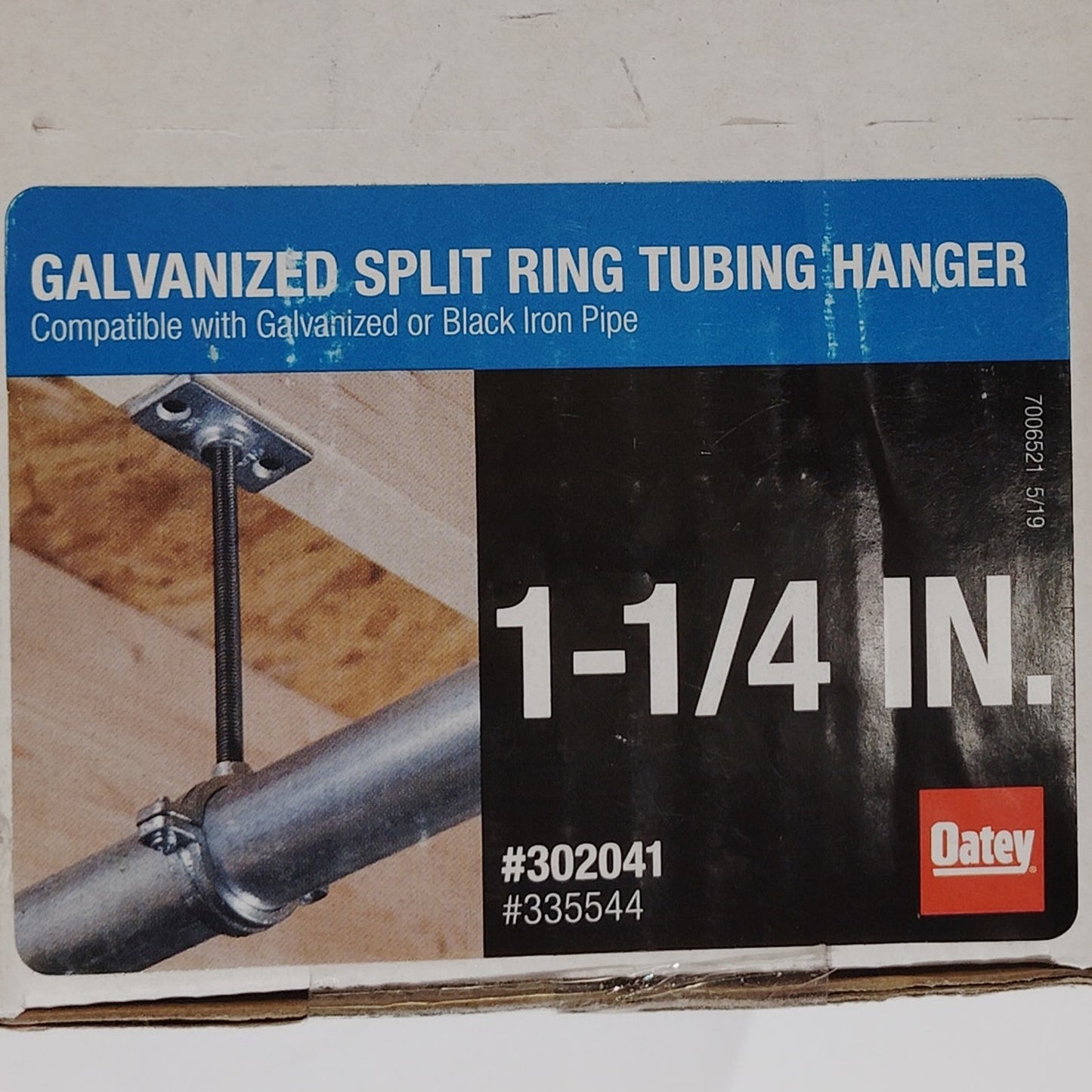 10-Pack Oatey 1-1/4" Galvanized Split Ring Pipe Hangers 335544 W/Bolts, NIB