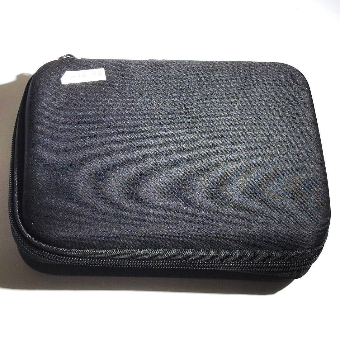 Black Soft Zipper Case – 7.5" x 6.75" x 2" Storage Bag w/ Mesh Pocket, New