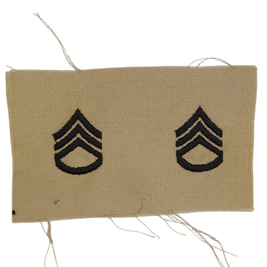 US Army Staff Sergeant SSG Rank Insignia Patch Sew On Desert DCU Camo E-6 Pair