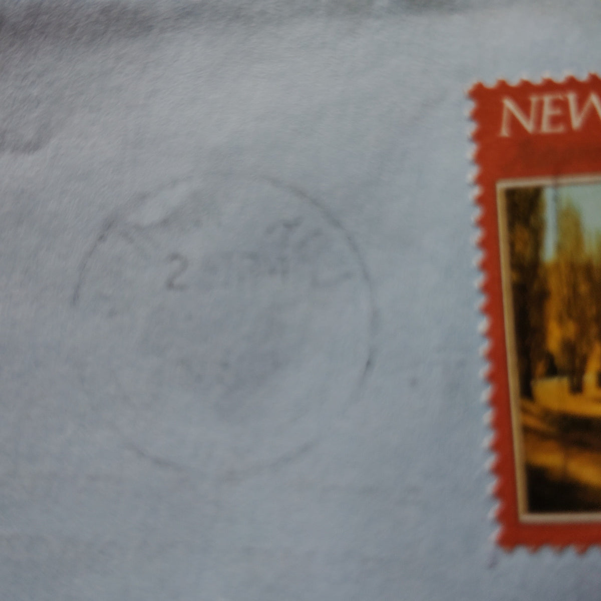 Vintage 1982 New Zealand Aerogramme Full Cover w/ Letter & 40c Stamp Airmail