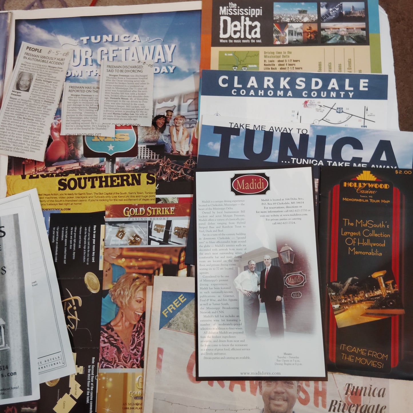 2008 Clarksdale Tunica MS Ephemera Travel Guides Maps Brochures - Multi-Color