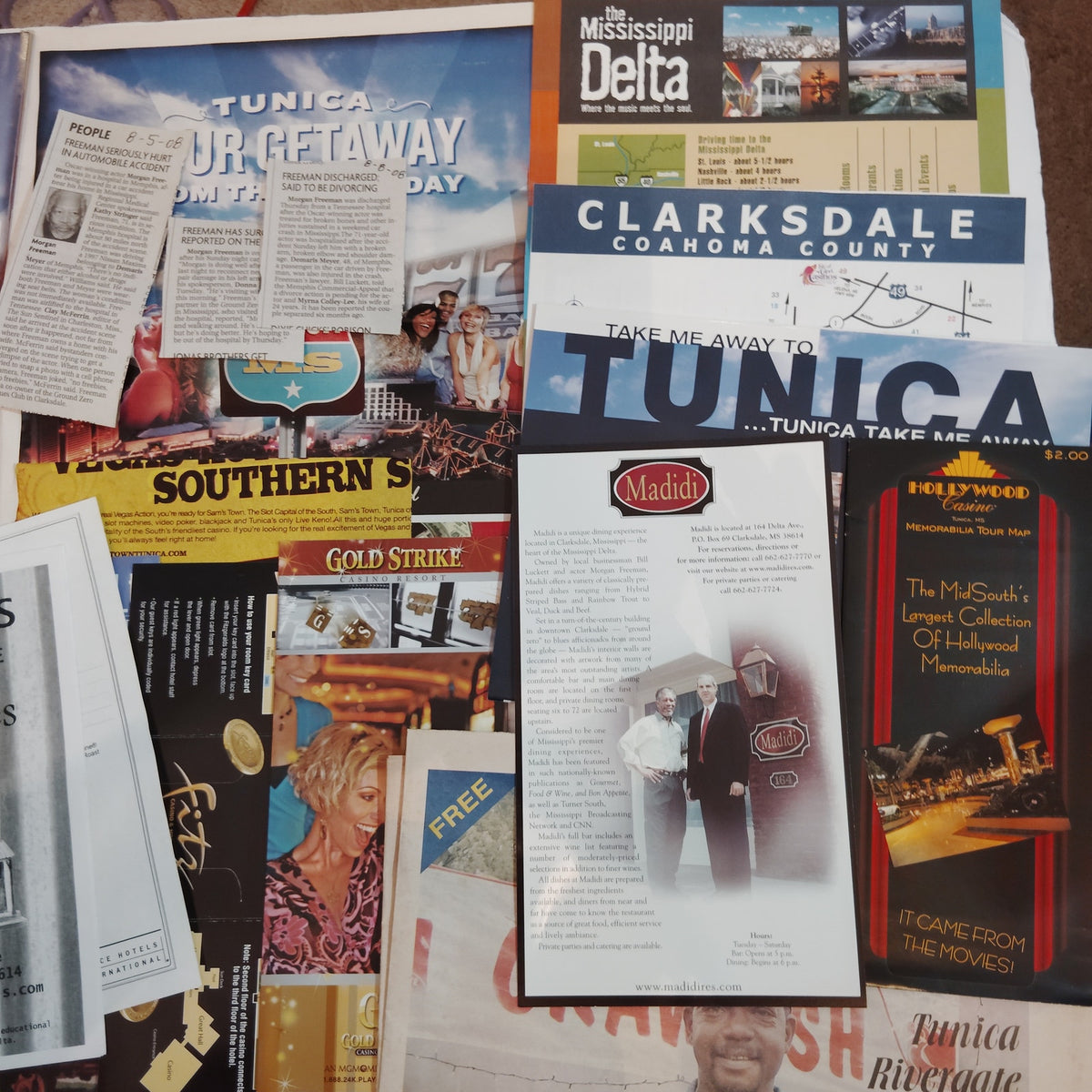 2008 Clarksdale Tunica MS Ephemera Travel Guides Maps Brochures - Multi-Color