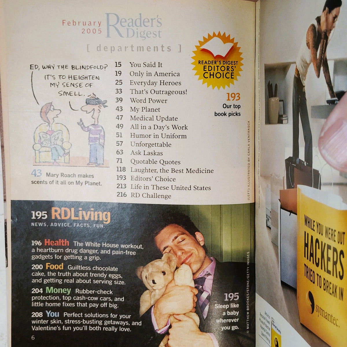 Reader's Digest February 2005 John Travolta Flying High Back Issue Magazine