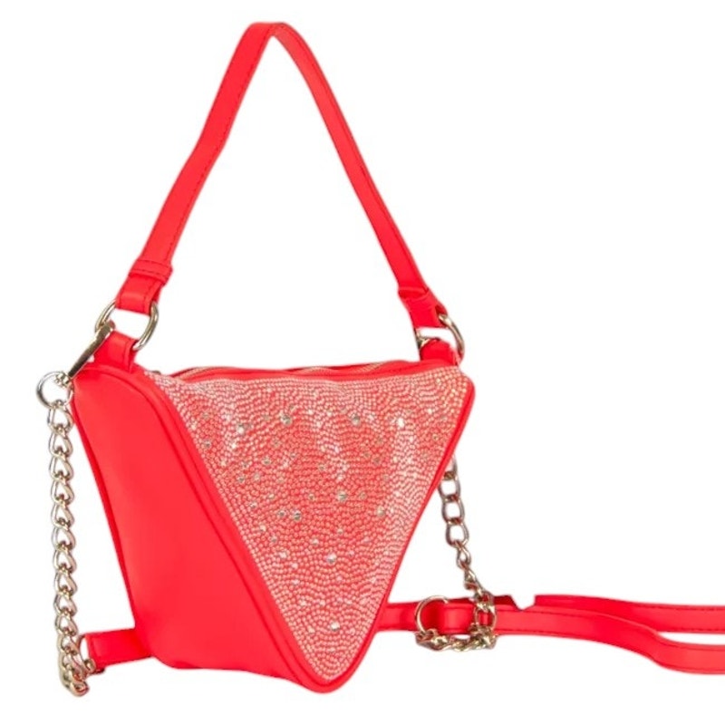 Triangle Faux Leather Crossbody Bag - Wild Fable, Pink, 10.25" x 5.5" x 3.5"