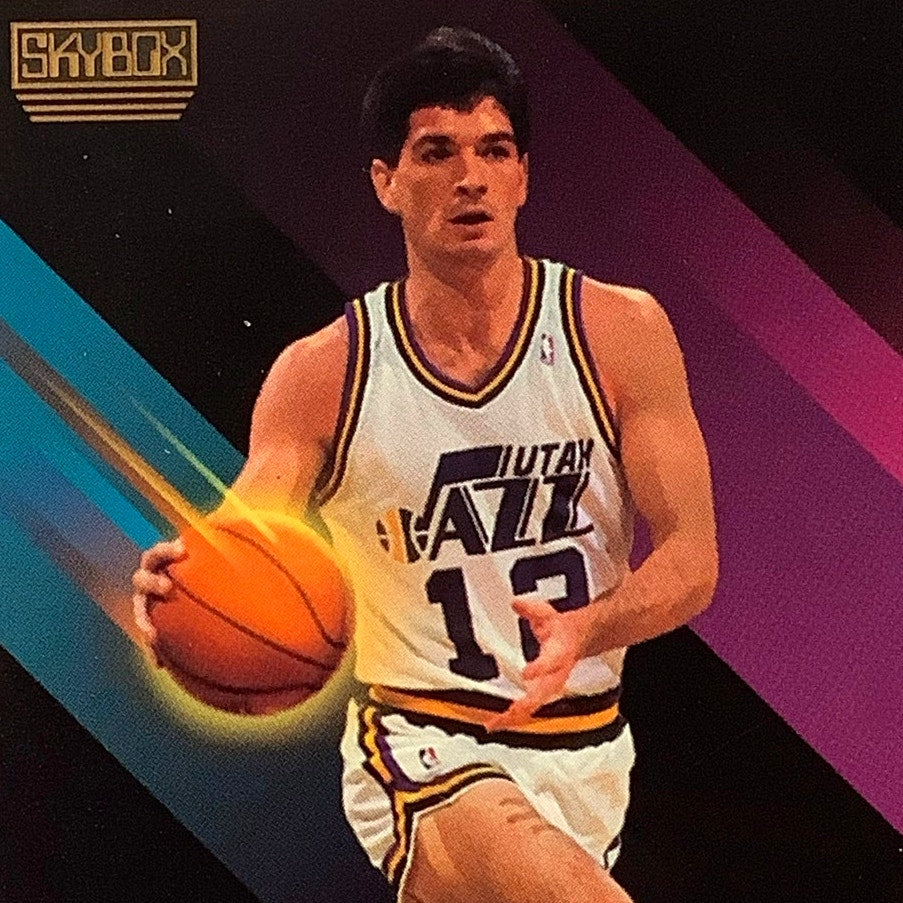 John Stockton, Card #284, Utah Jazz, 1990 NBA Skybox NM+