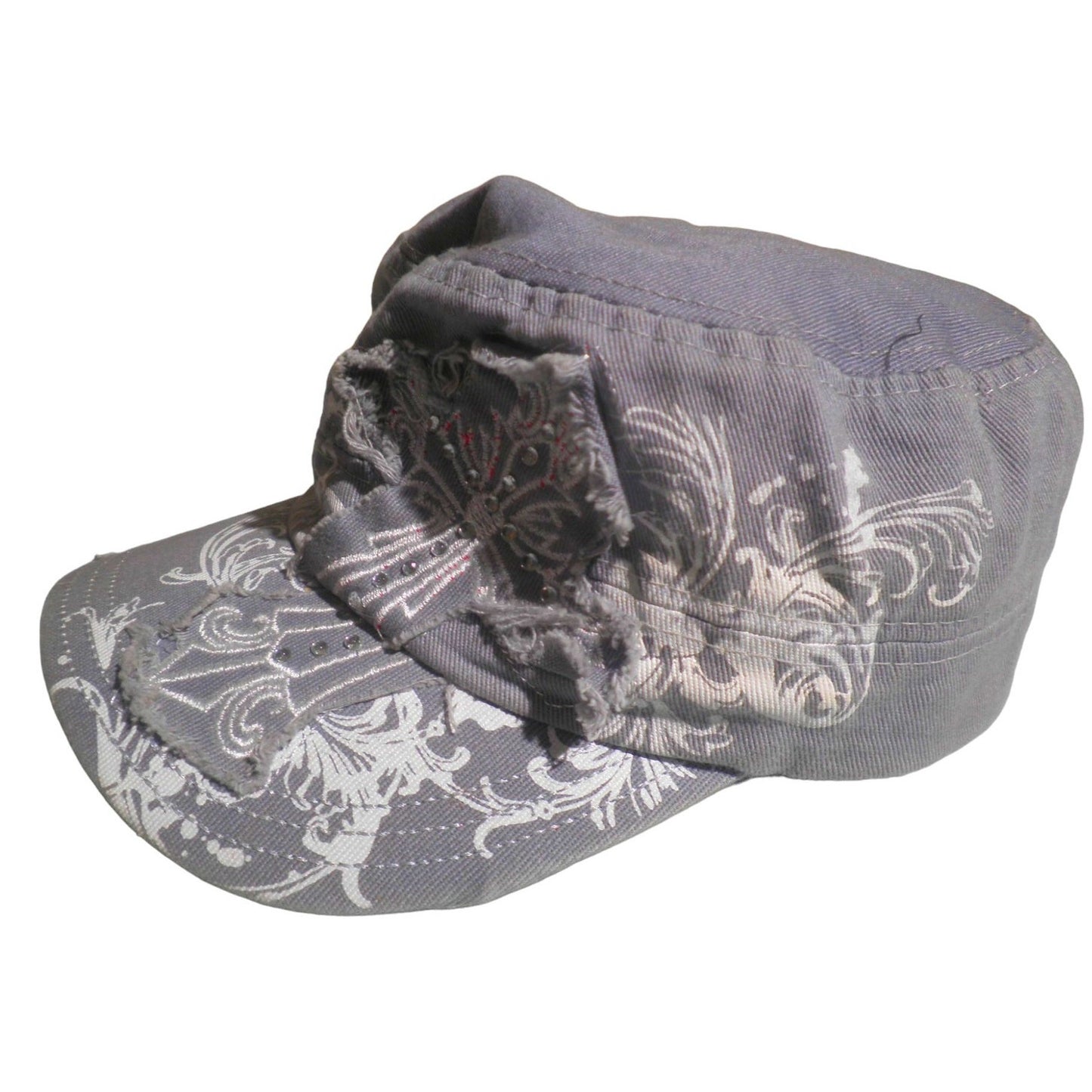 3 Cross Motif Painter Distressed Hats / Caps, Blue, Gray, Tan, Adjustable Buckle