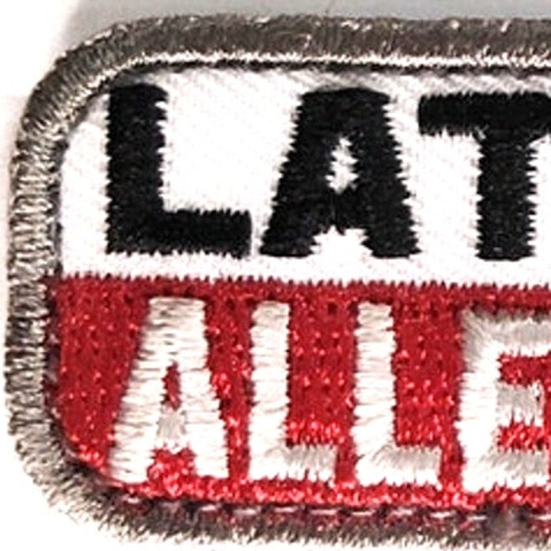 Latex Allergy Medical ID Tactical Patch 2" × 1" Hook Back