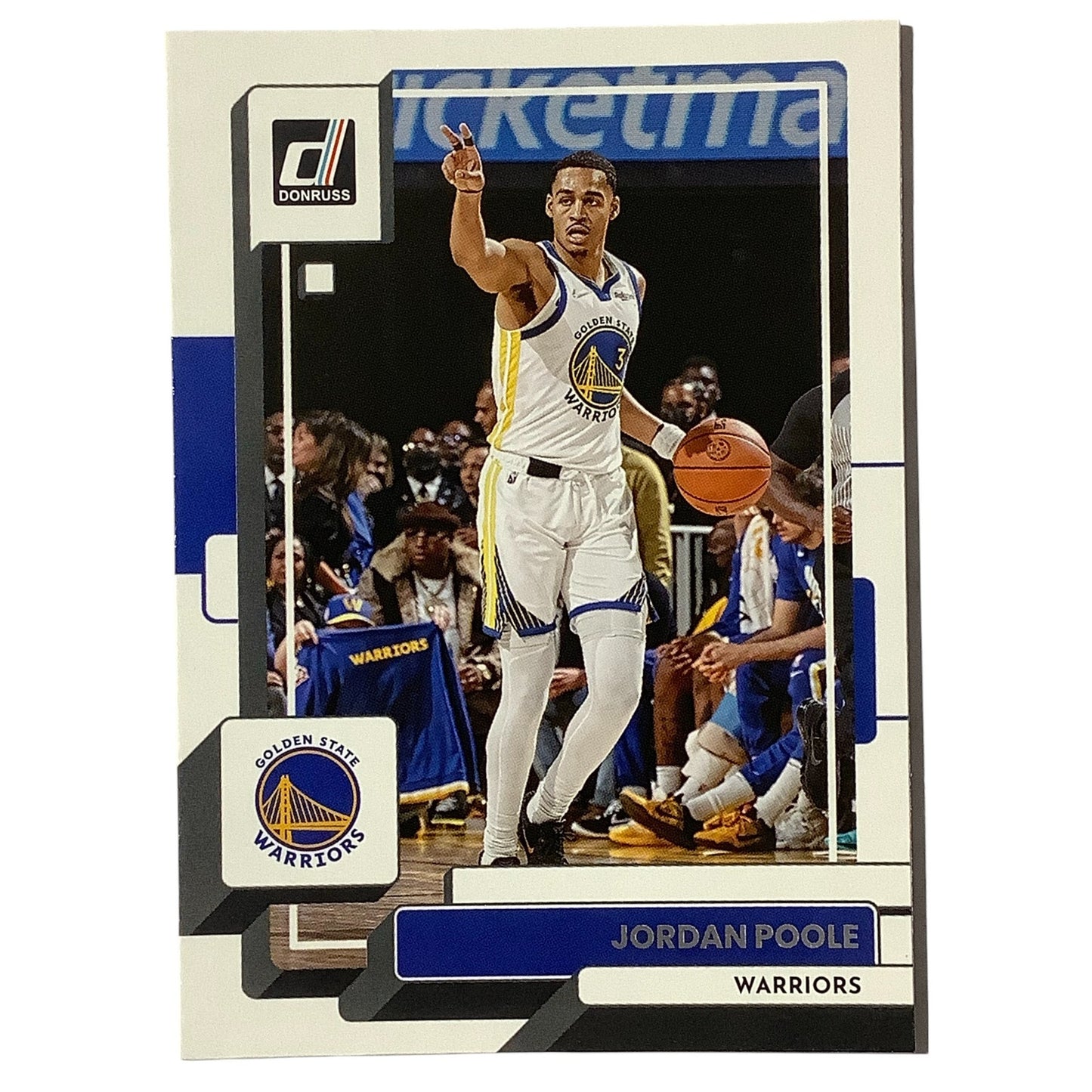 Jordan Poole - Golden State Warriors - Card #120, 2022-23 NBA Panini-Donruss