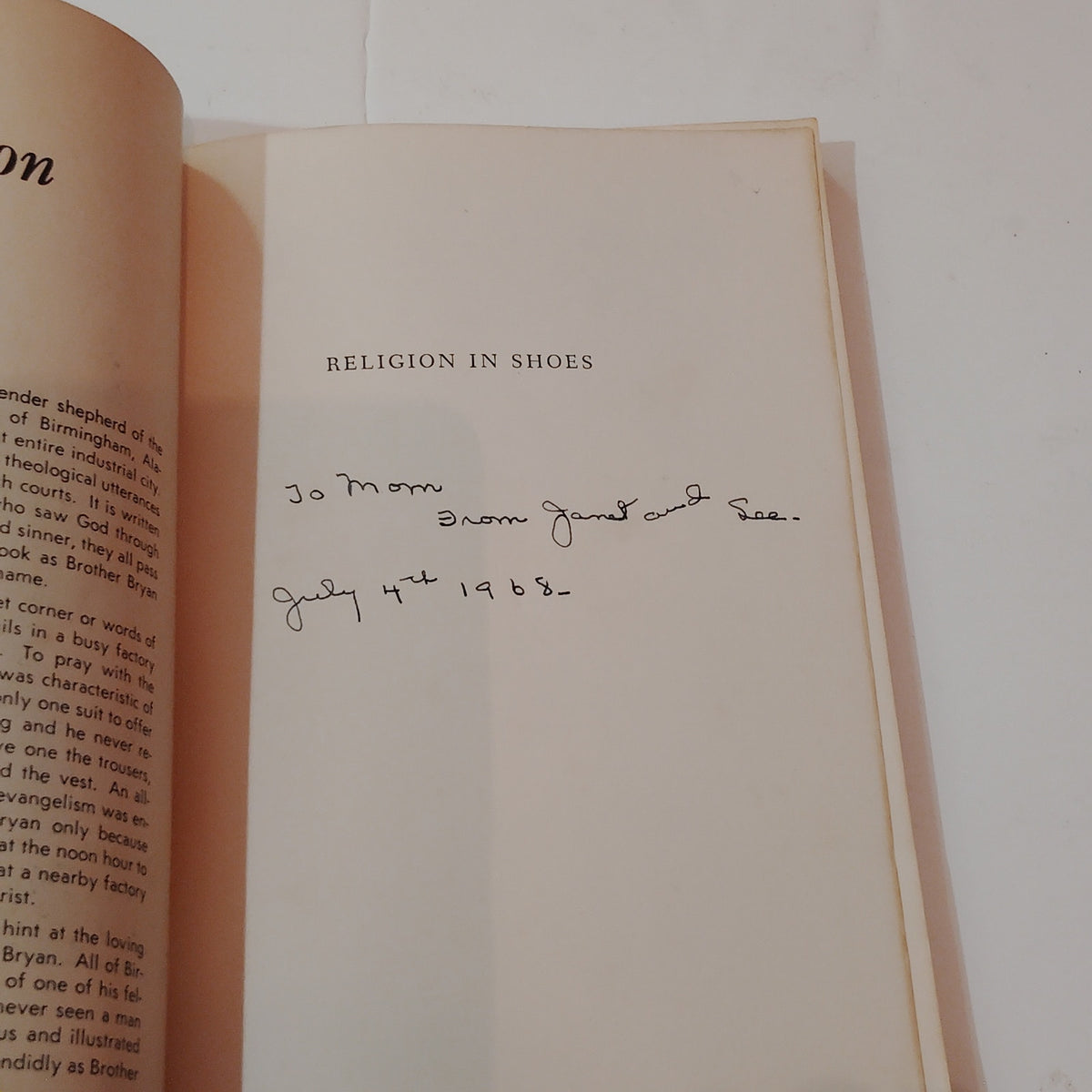 Religion In Shoes Hunter B. Blakely 1967 Softcover Prayer Point Edition Book