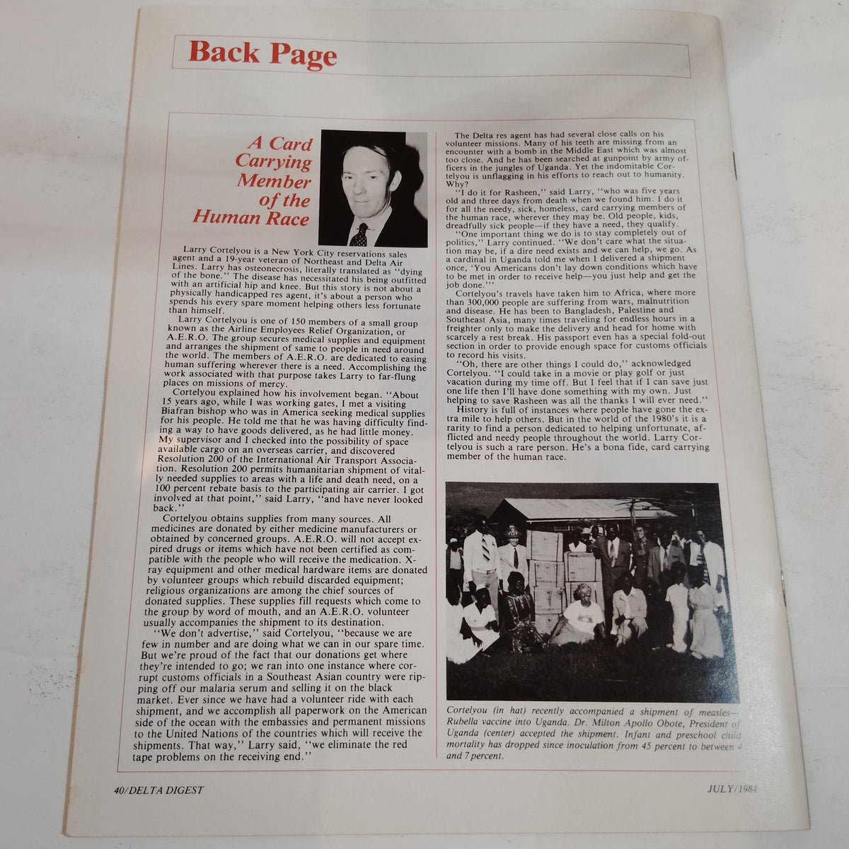 Vintage Delta Digest Magazine July 1984 - The Delta Connection Airlines