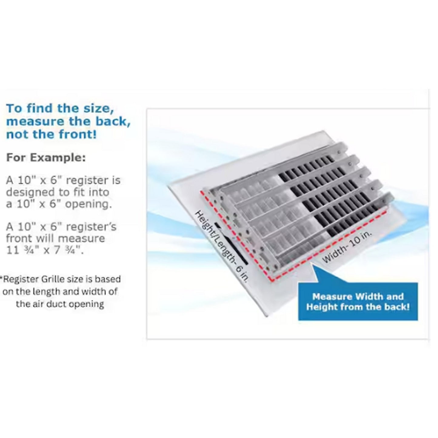 Everbilt LTP 4 in. x 8 in. 2-Way Steel Floor Register in White (Mobile Home)