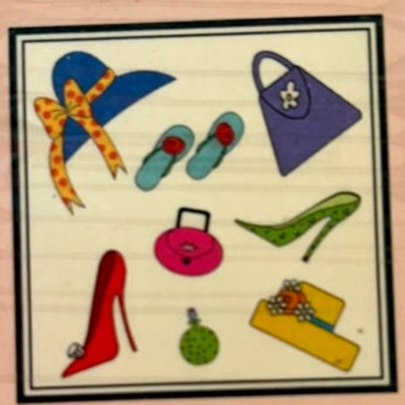 Women’s Fashion Accessories Acrylic Ceramic Fridge Magnet Hats Shoes Bags 2.5"